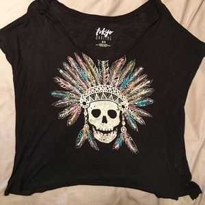 Flowy Skull Top - M